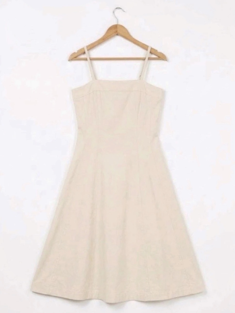 Banana Republic Linen-Blend Midi Dress Cream Large NWT